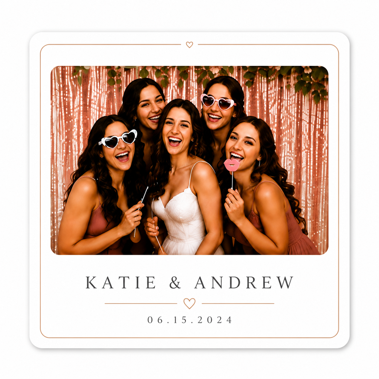 Fine-Line Elegance personalized wedding magnet design