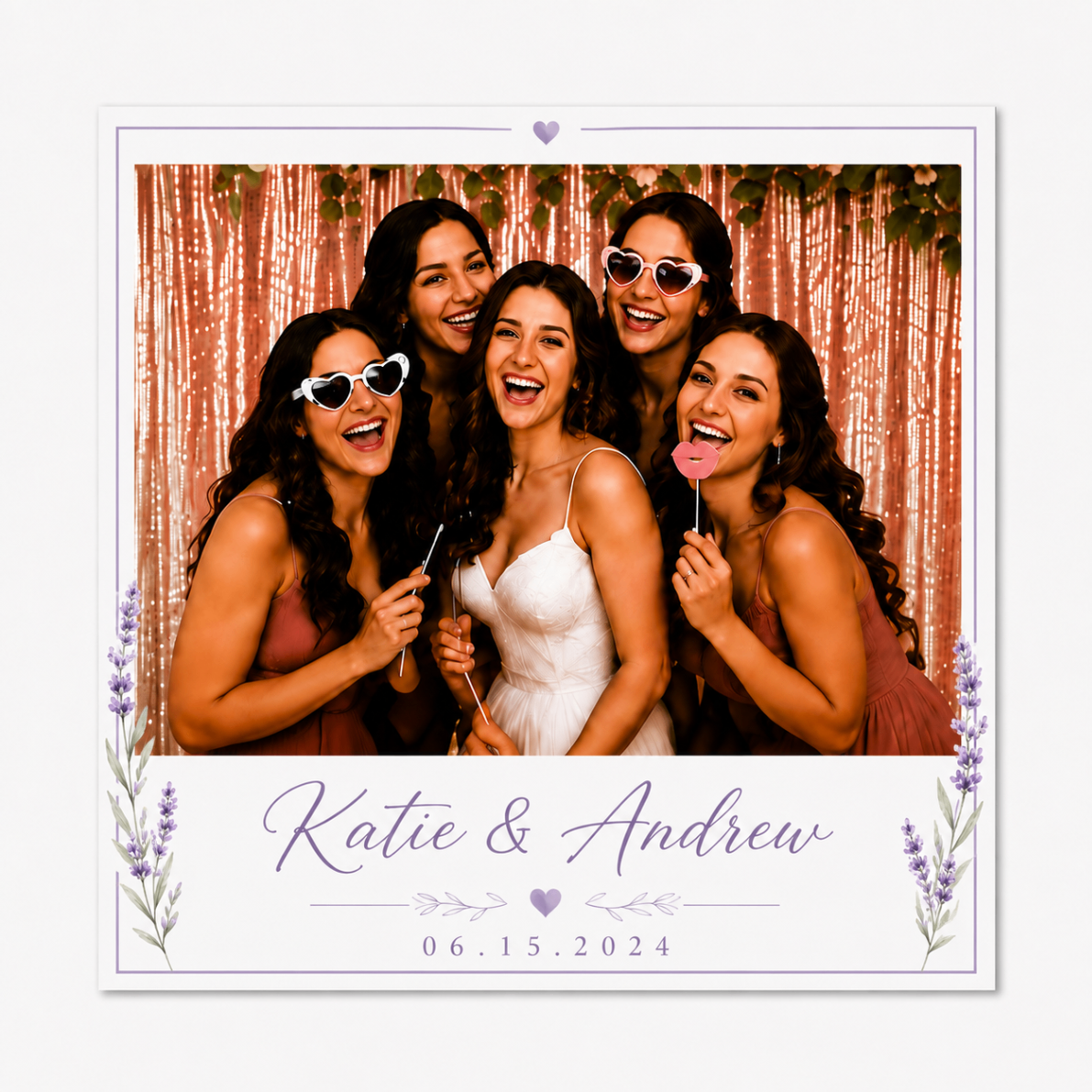 Lavendar Love personalized wedding magnet design