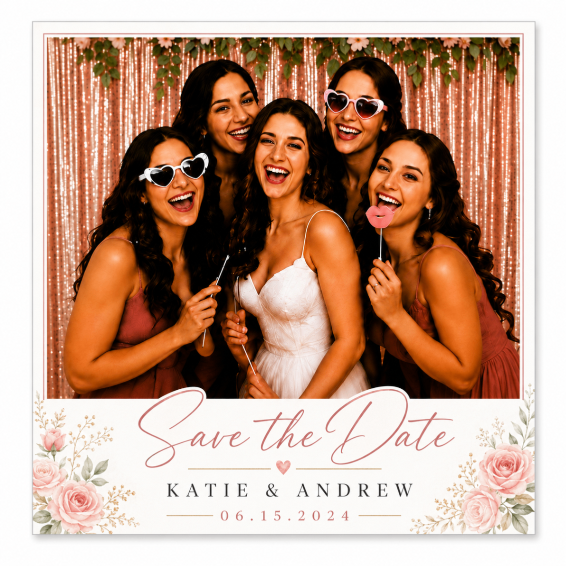 Save the Date personalized wedding magnet design