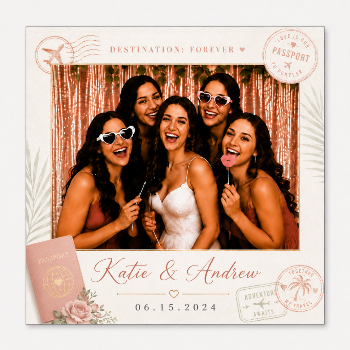 Destination Forever personalized wedding magnet design