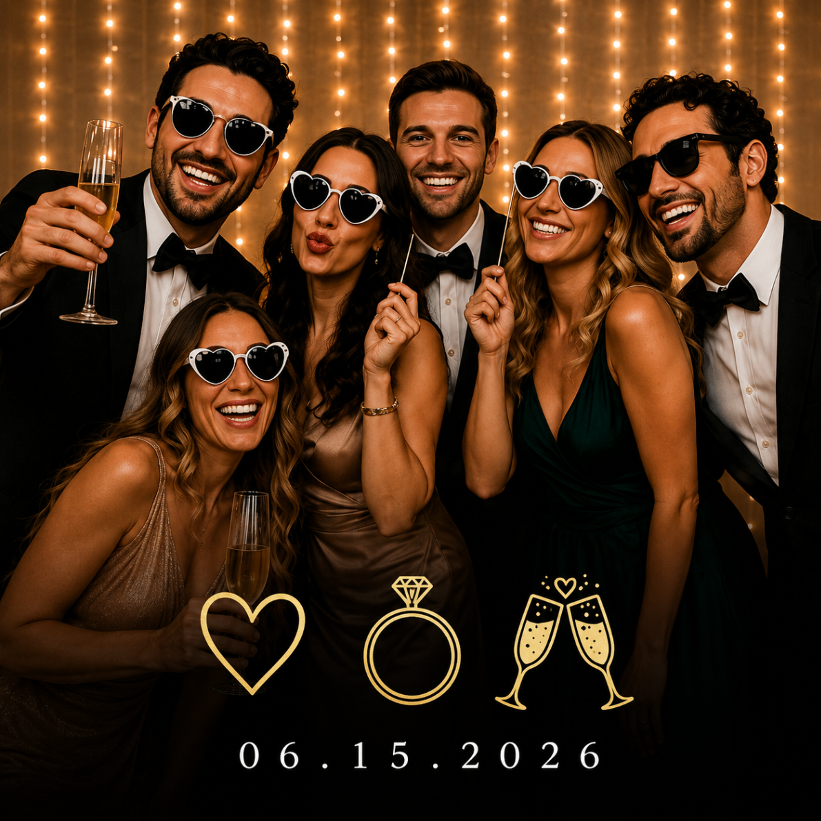 Love to Marriage personalized wedding magnet design