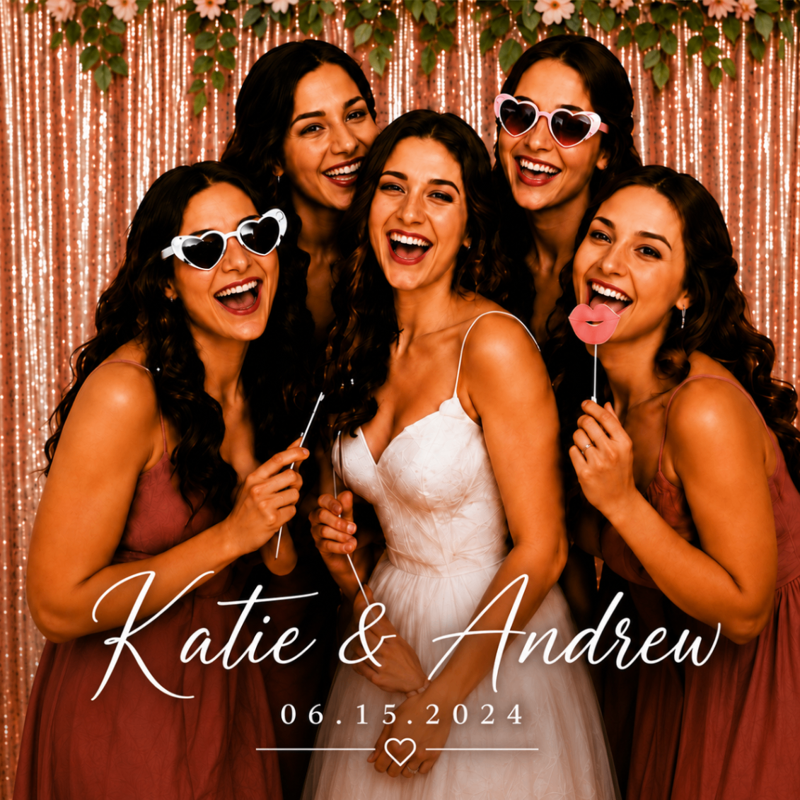 Classic & Simple personalized wedding magnet design