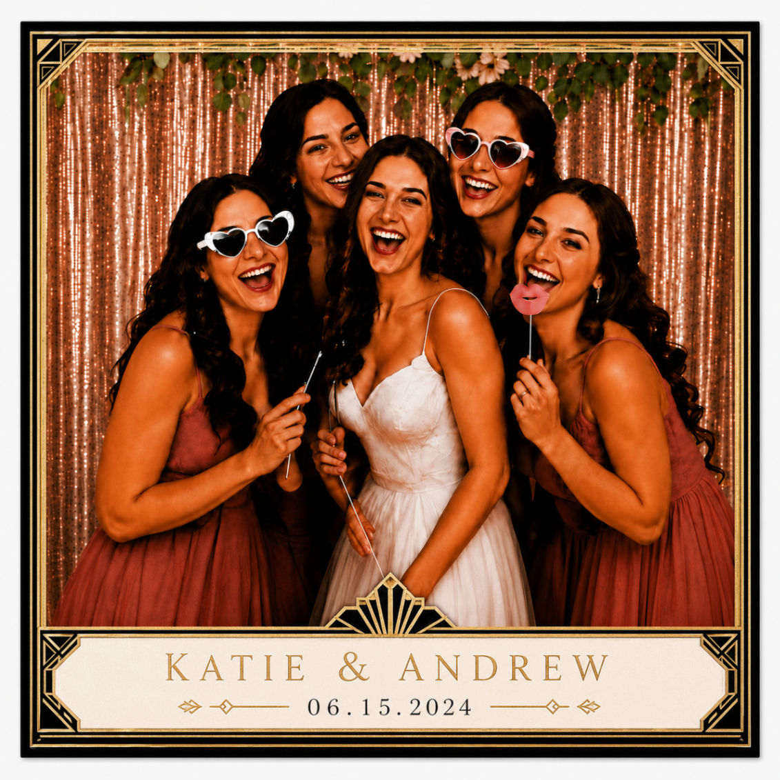 Roaring 20s personalized wedding magnet design