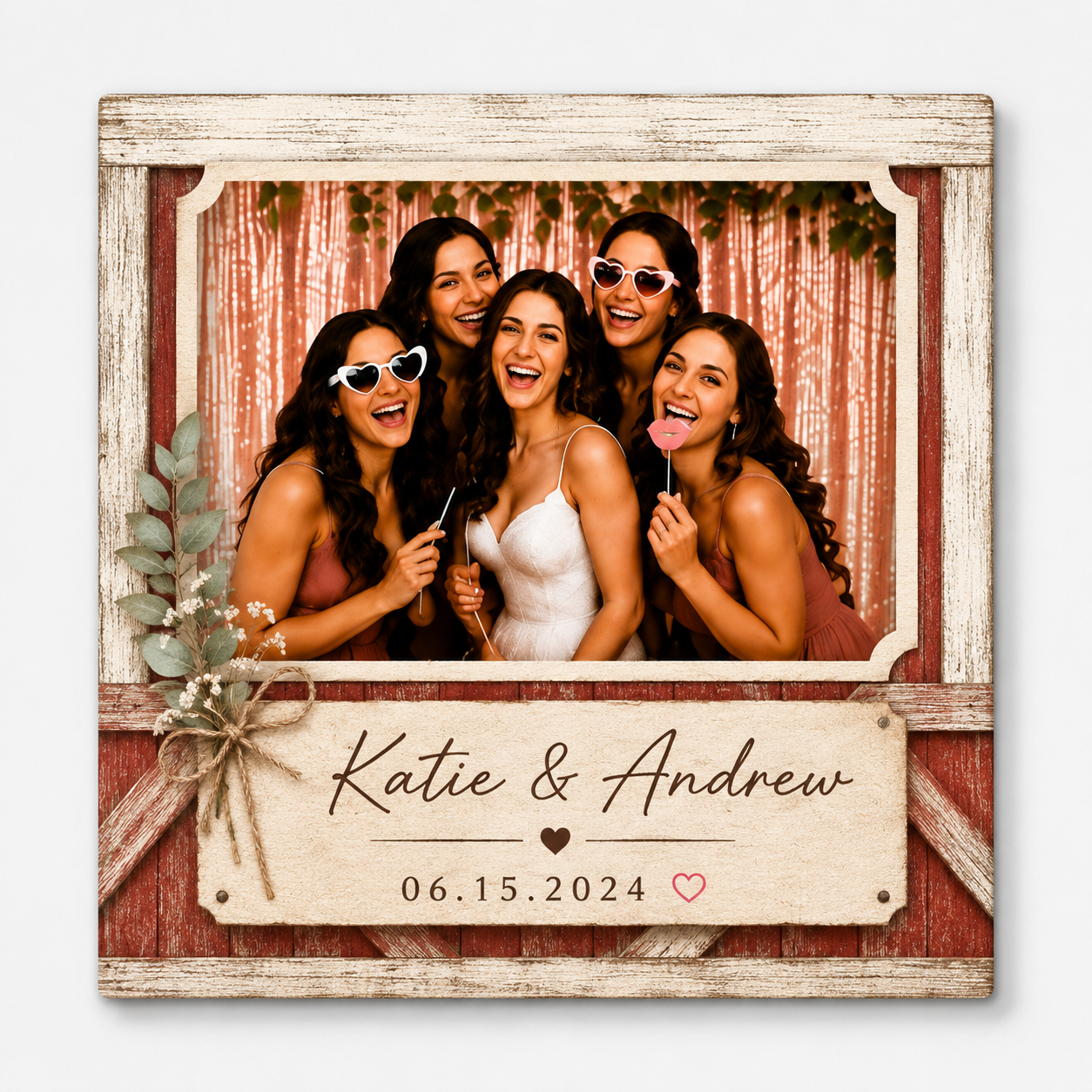 Barn Wedding personalized wedding magnet design