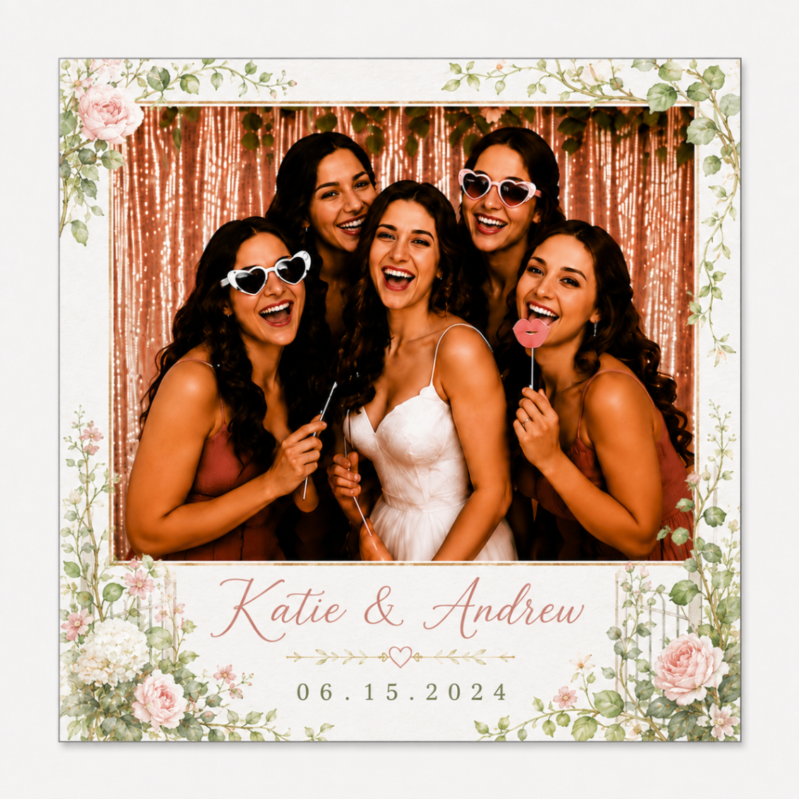Garden Party personalized wedding magnet design