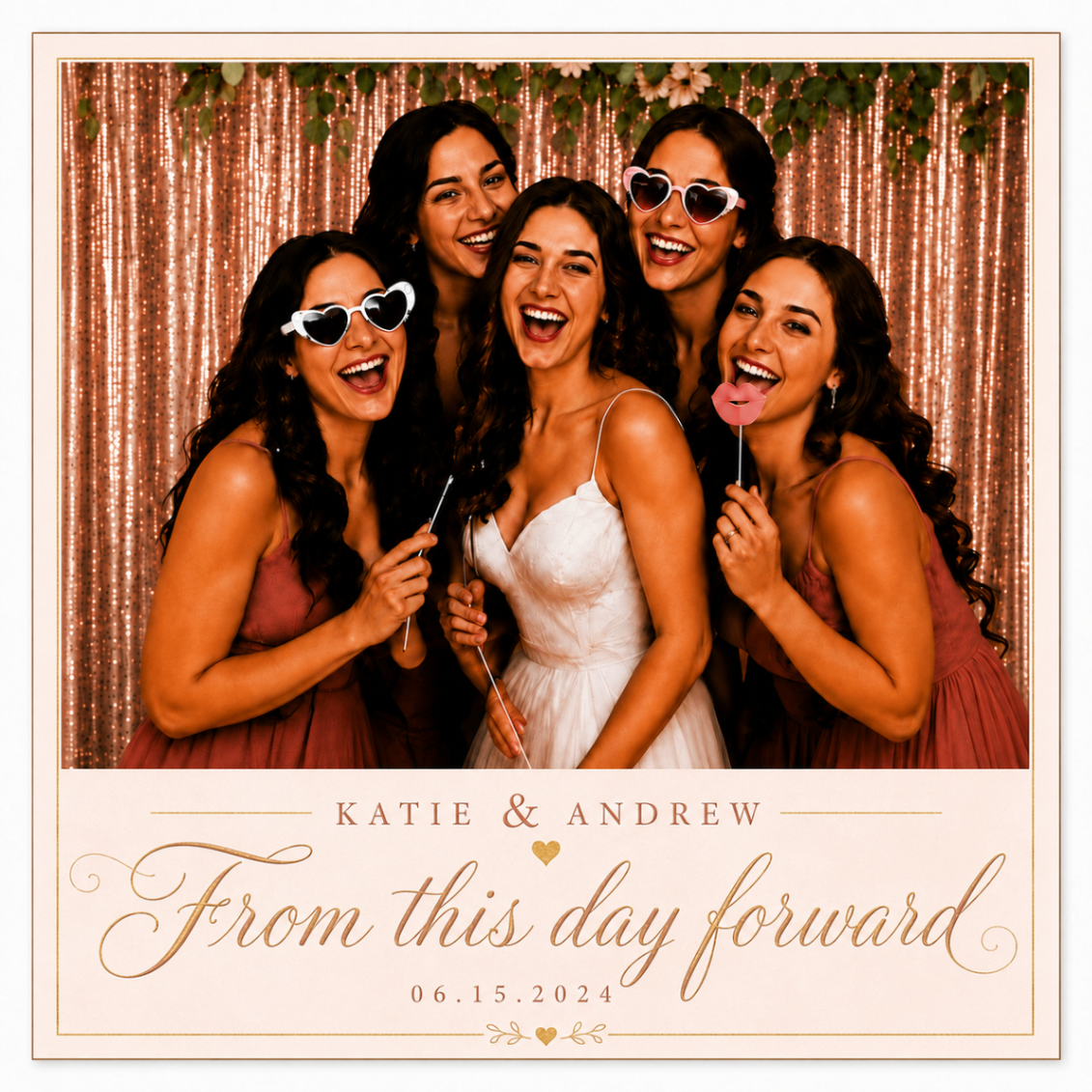 From This Day Forward personalized wedding magnet design